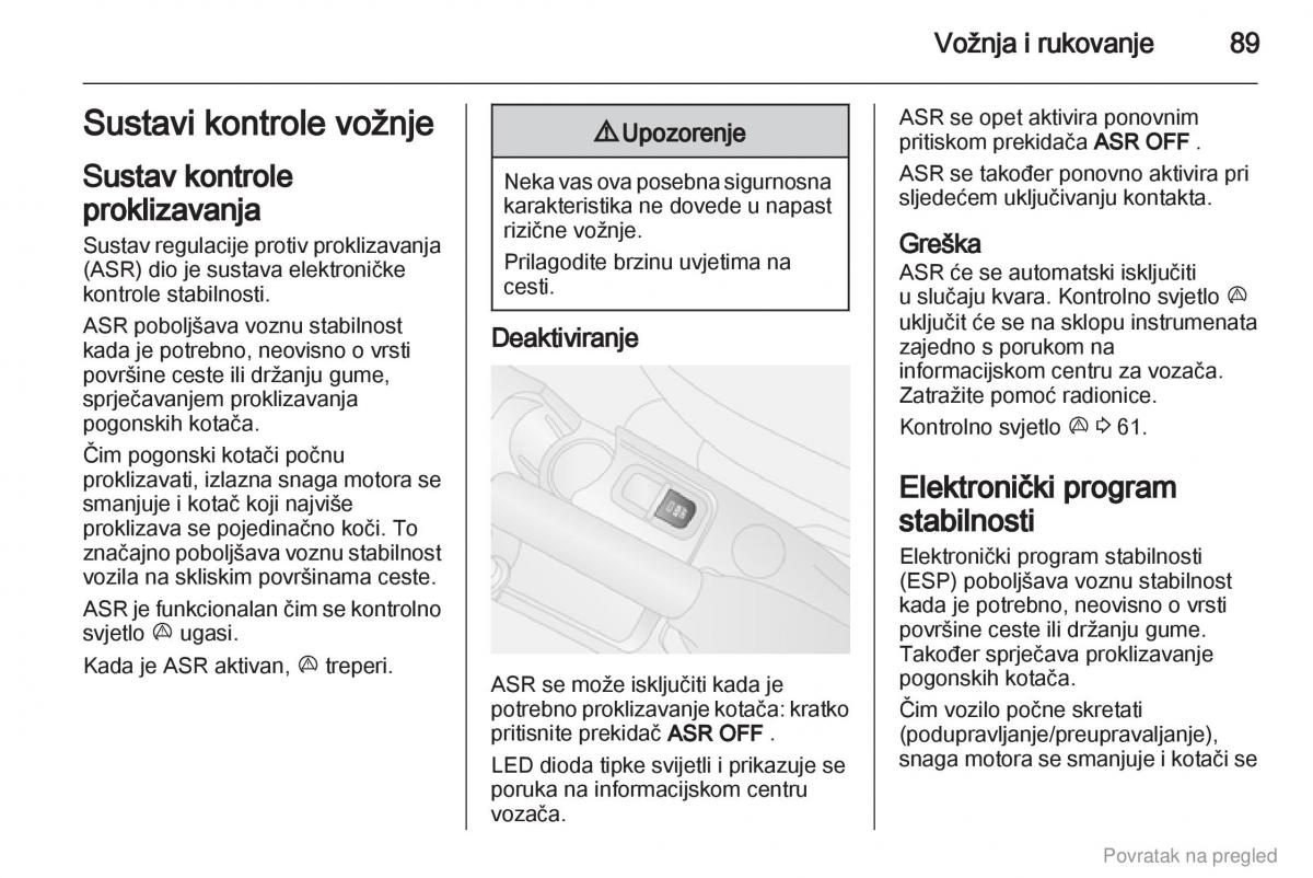 Opel Combo D vlasnicko uputstvo / page 90