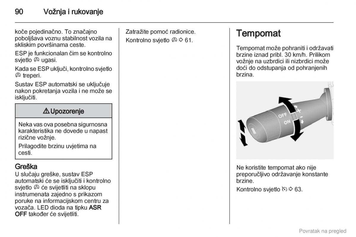 Opel Combo D vlasnicko uputstvo / page 91