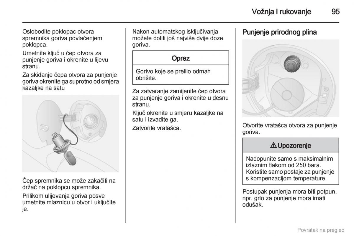 Opel Combo D vlasnicko uputstvo / page 96