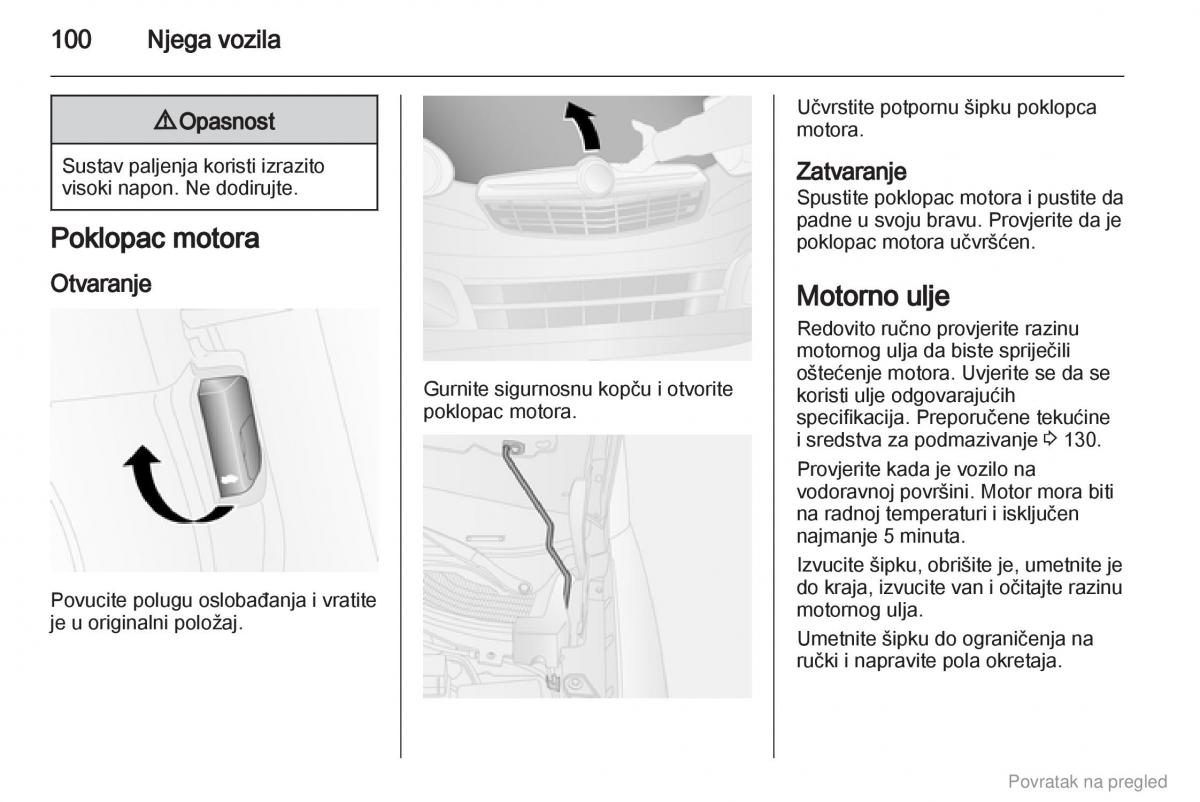 Opel Combo D vlasnicko uputstvo / page 101