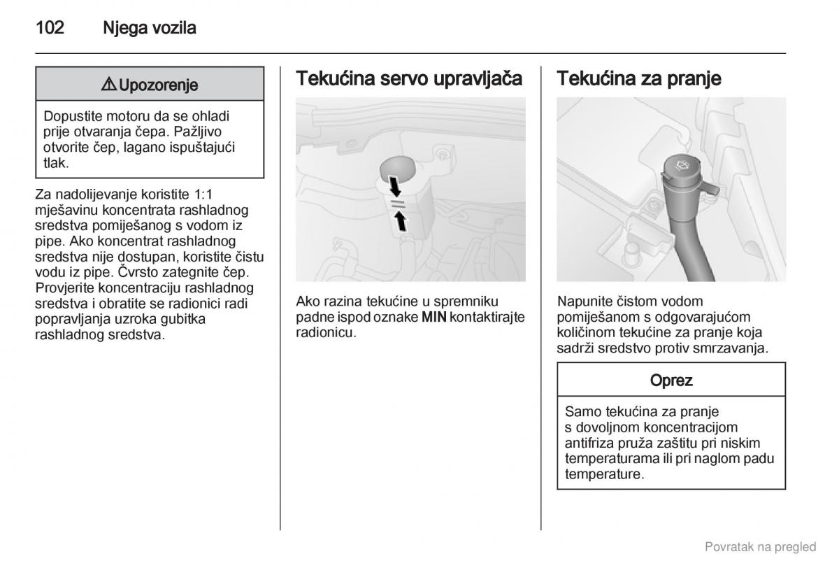 Opel Combo D vlasnicko uputstvo / page 103