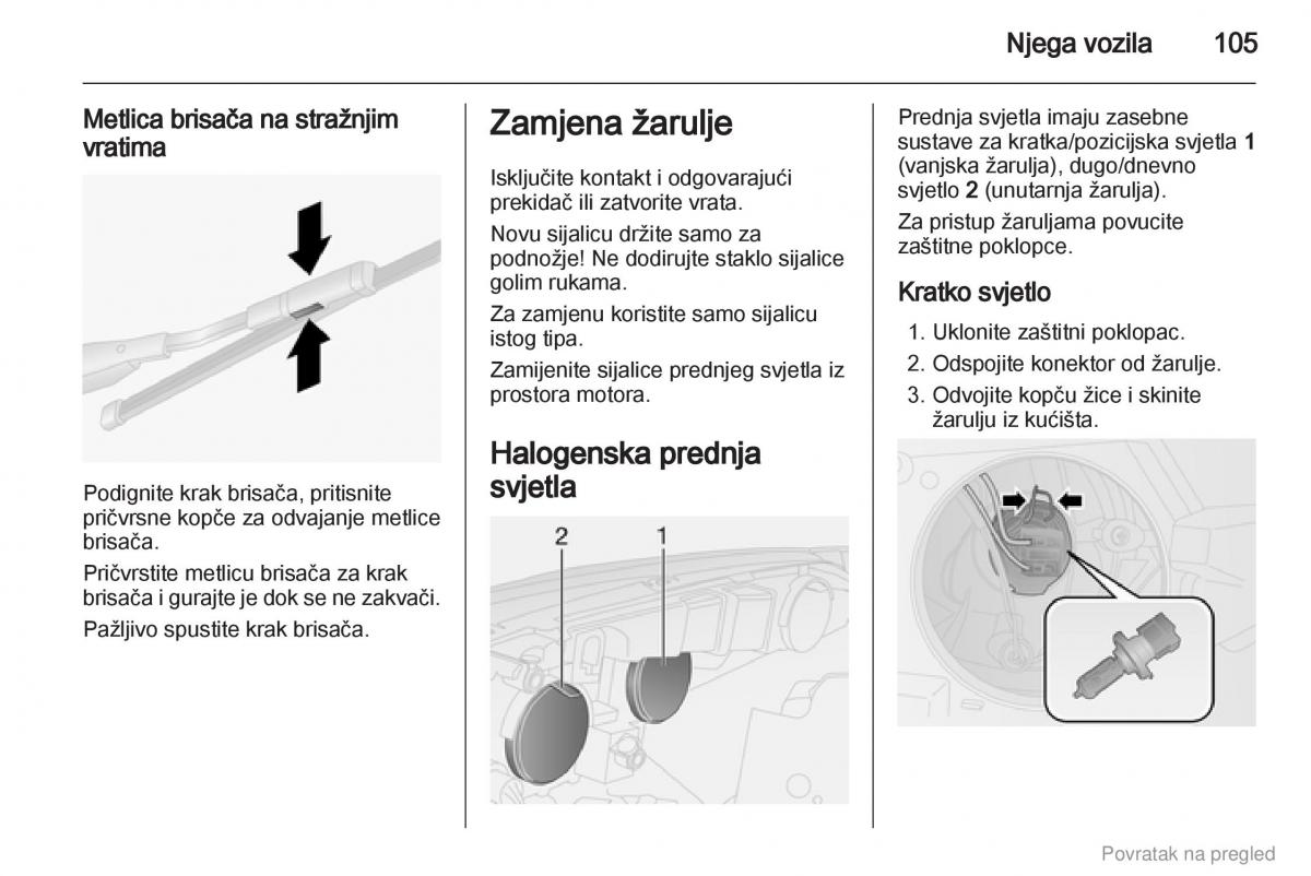 Opel Combo D vlasnicko uputstvo / page 106