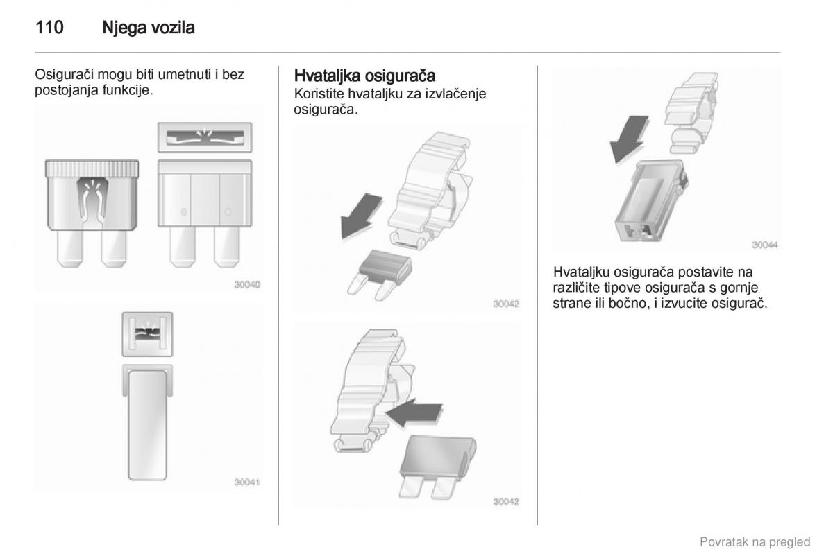 Opel Combo D vlasnicko uputstvo / page 111