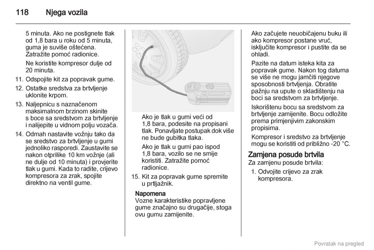 Opel Combo D vlasnicko uputstvo / page 119