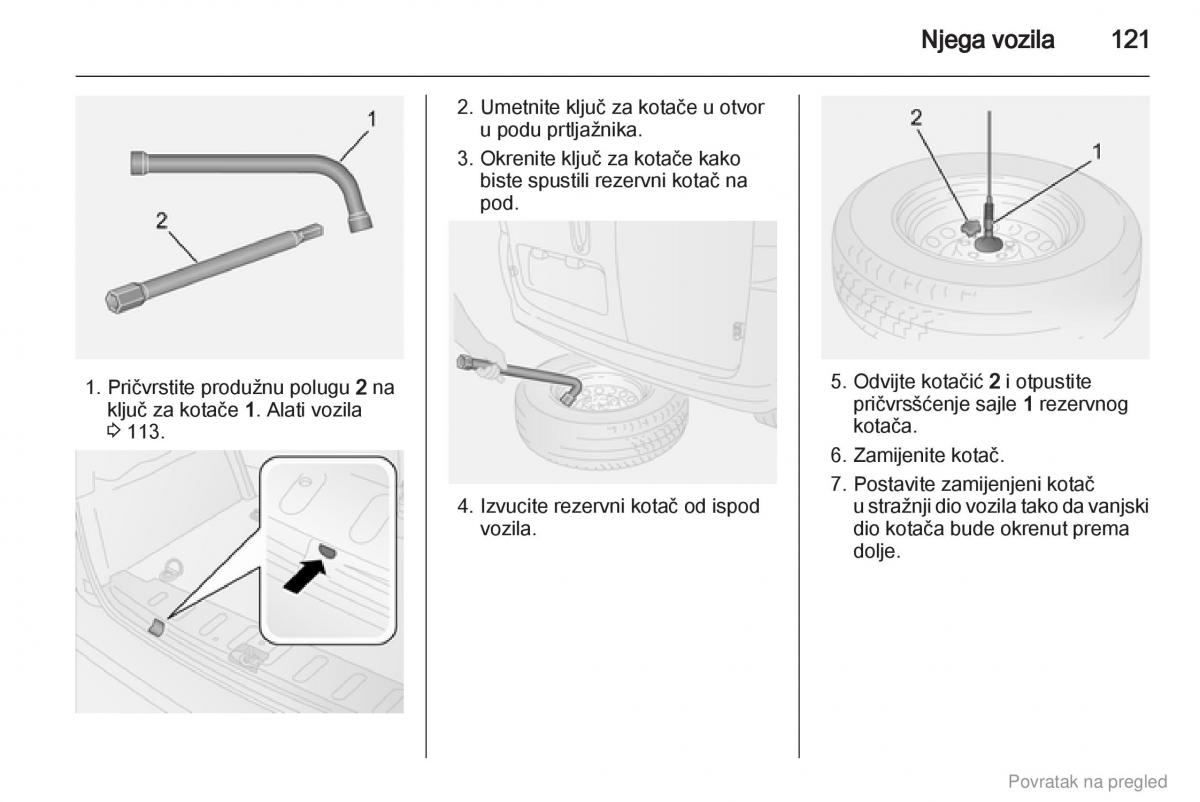 Opel Combo D vlasnicko uputstvo / page 122