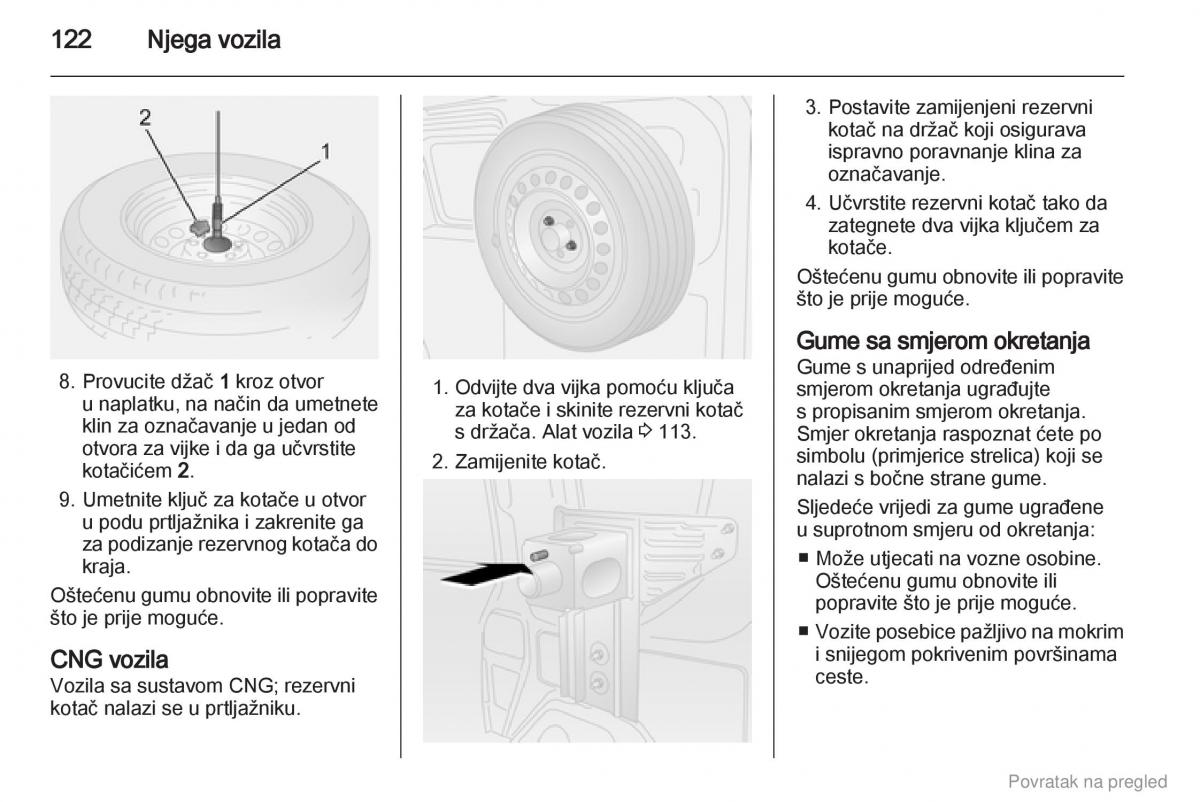 Opel Combo D vlasnicko uputstvo / page 123