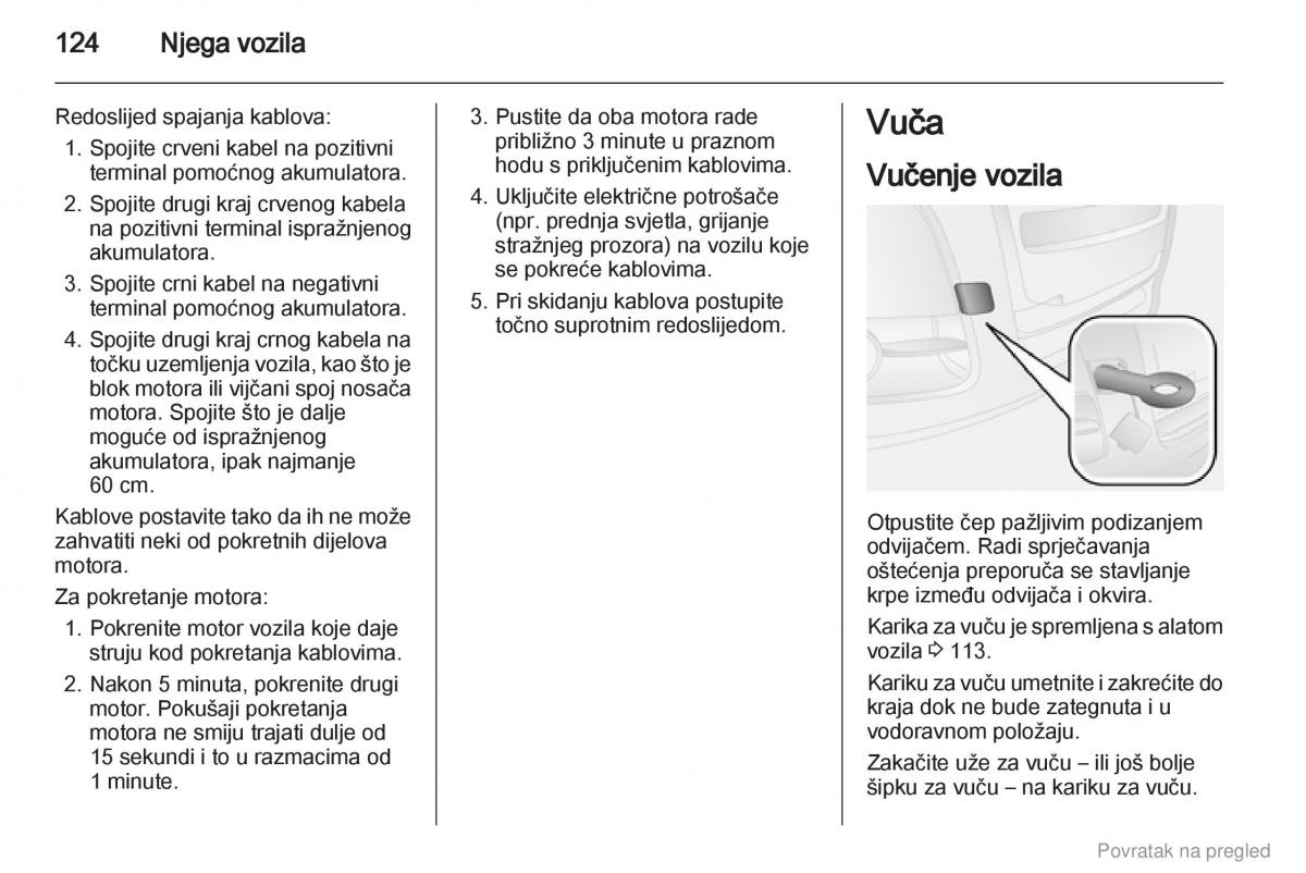 Opel Combo D vlasnicko uputstvo / page 125