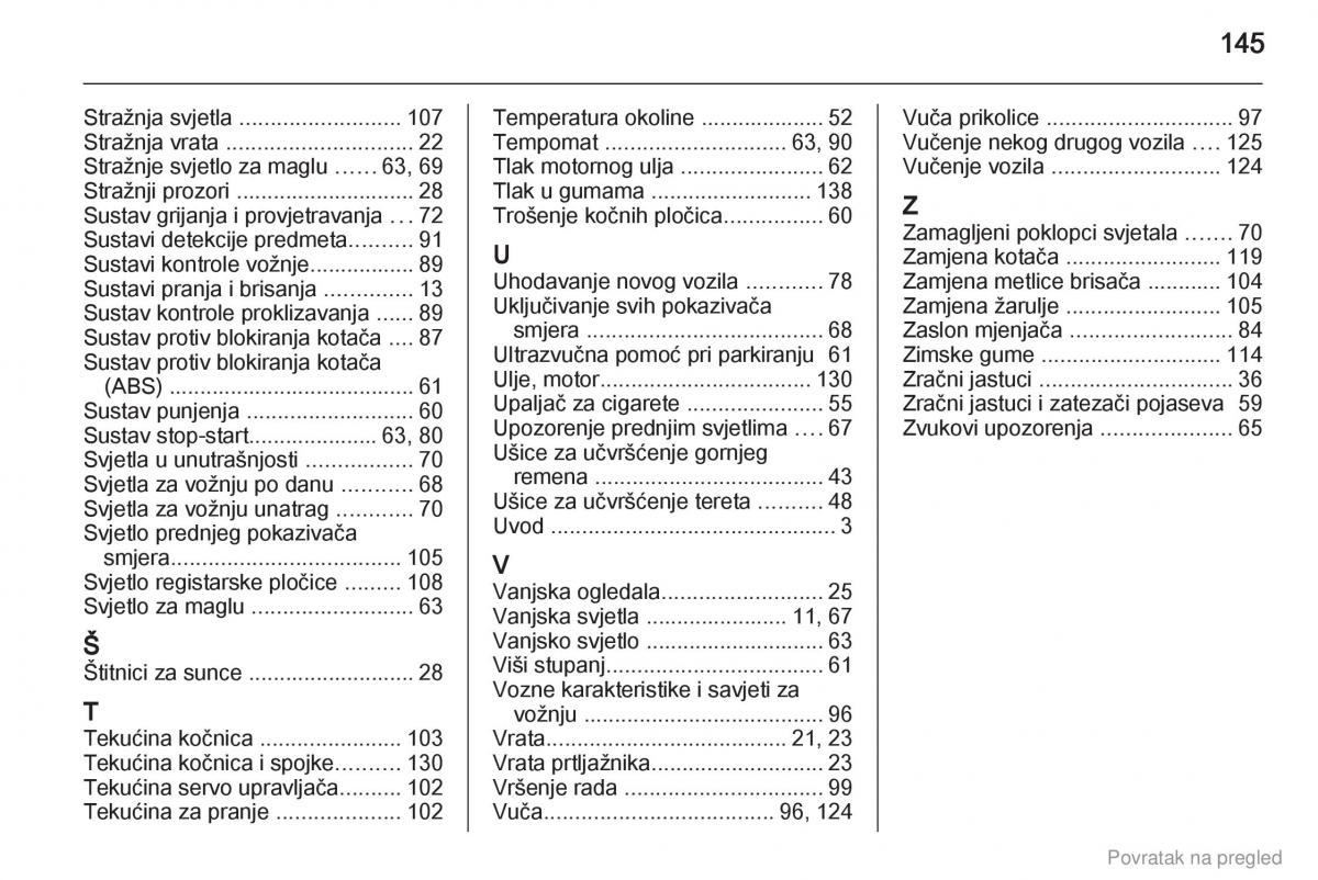 Opel Combo D vlasnicko uputstvo / page 146