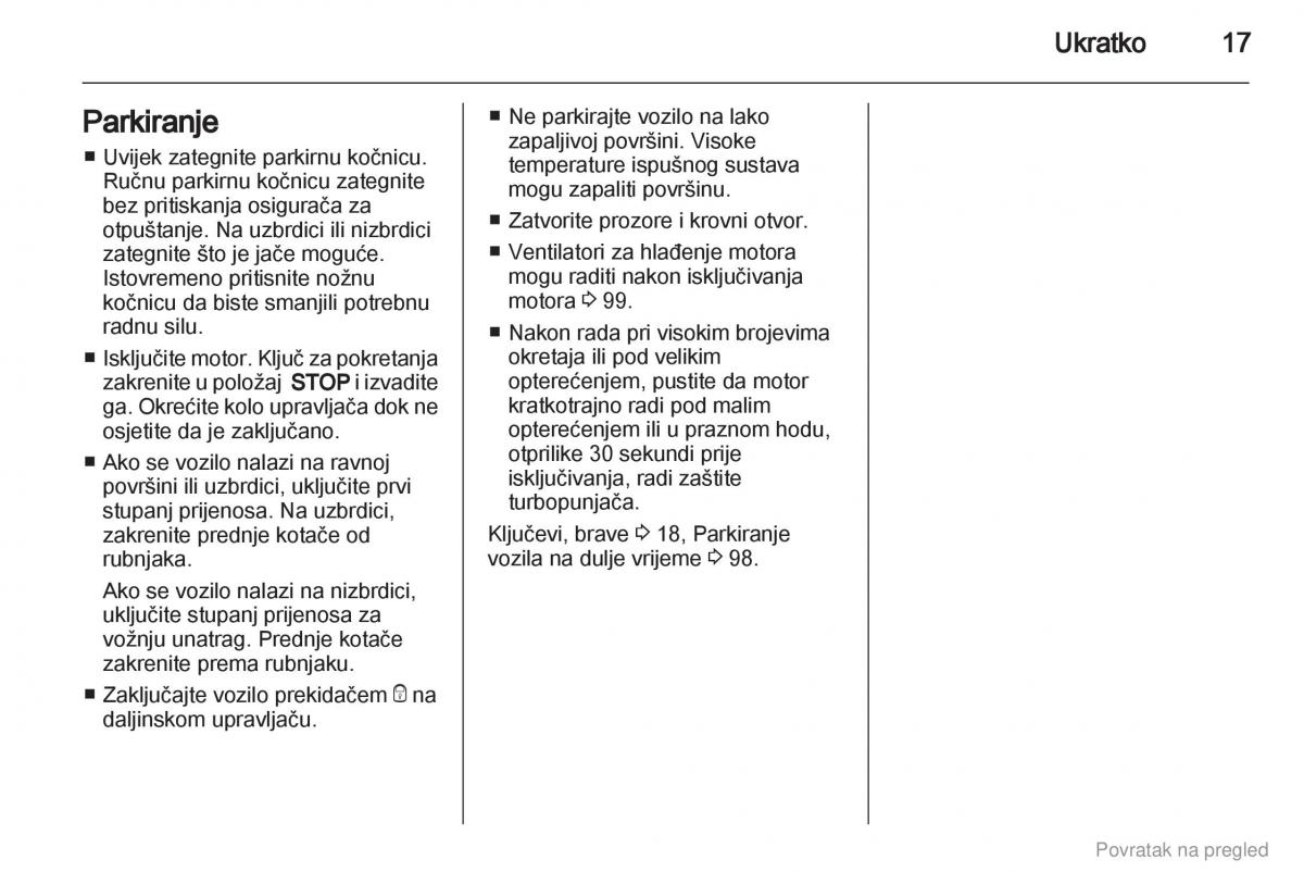 Opel Combo D vlasnicko uputstvo / page 18