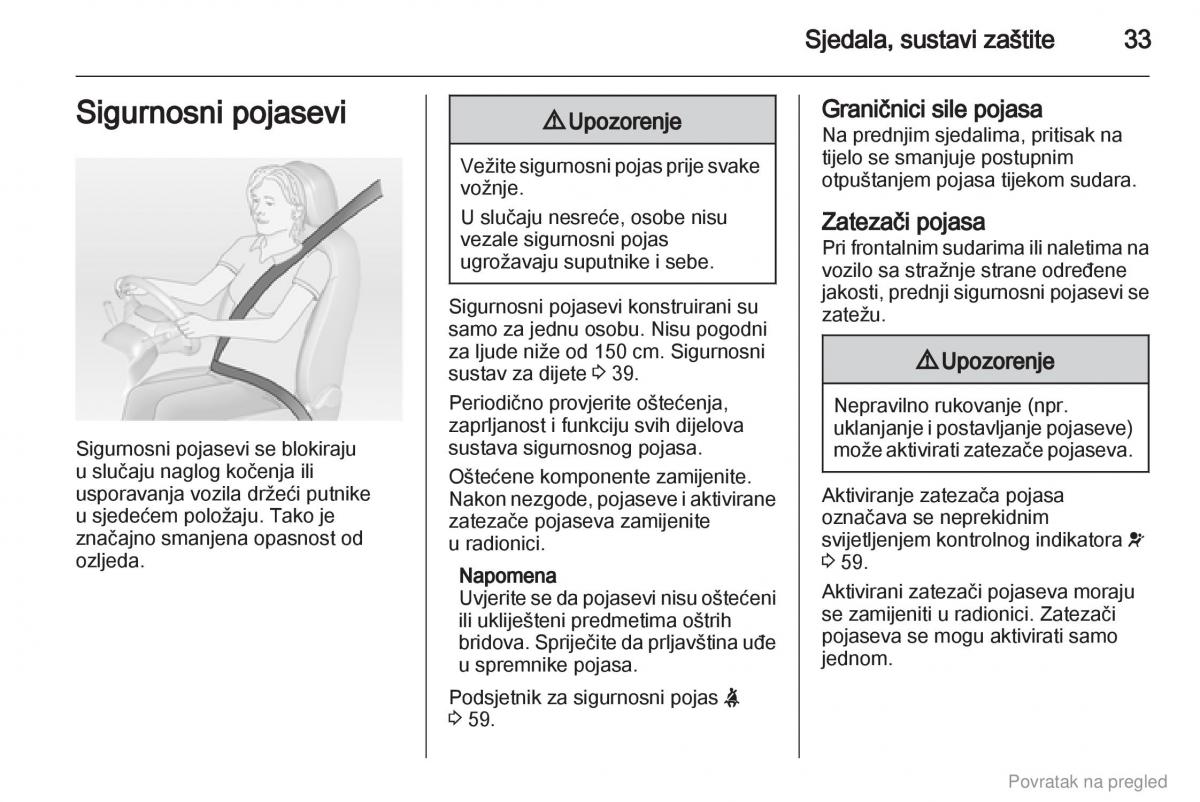 Opel Combo D vlasnicko uputstvo / page 34