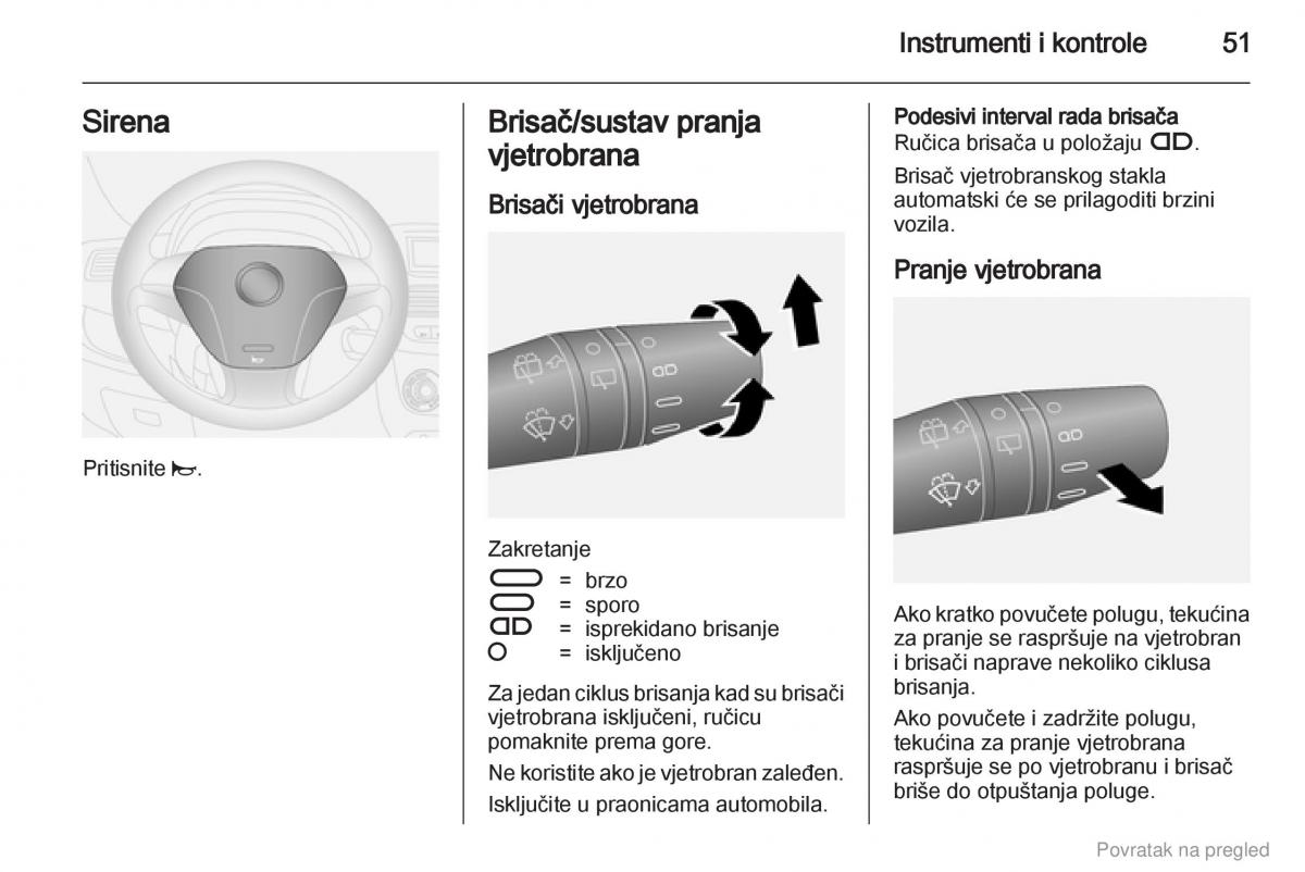 Opel Combo D vlasnicko uputstvo / page 52