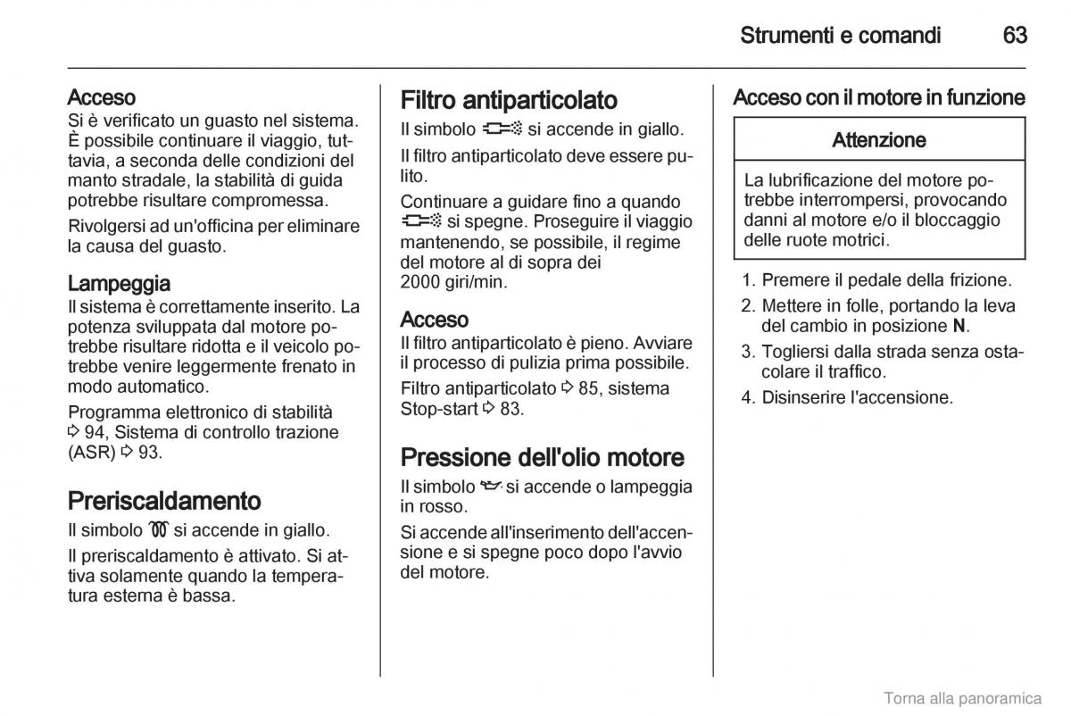 Opel Combo D manuale del proprietario / page 64