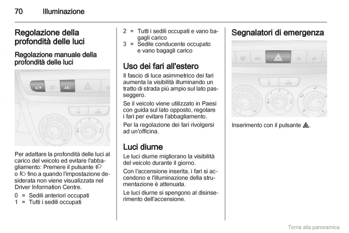 Opel Combo D manuale del proprietario / page 71