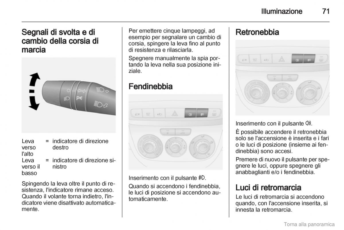 Opel Combo D manuale del proprietario / page 72