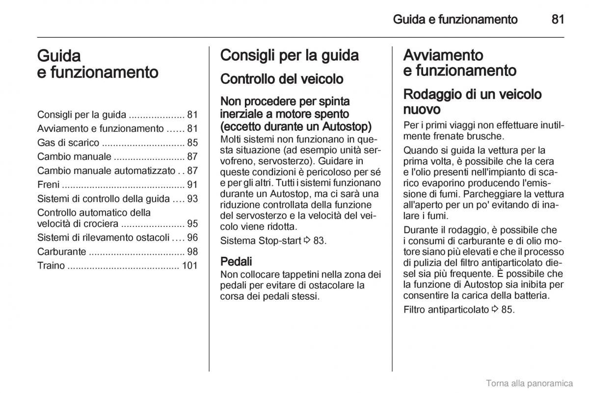 Opel Combo D manuale del proprietario / page 82