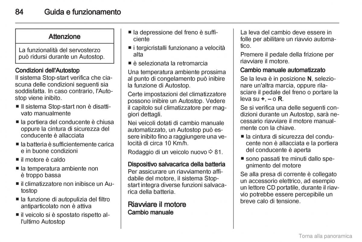 Opel Combo D manuale del proprietario / page 85