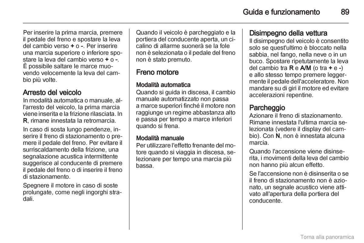 Opel Combo D manuale del proprietario / page 90