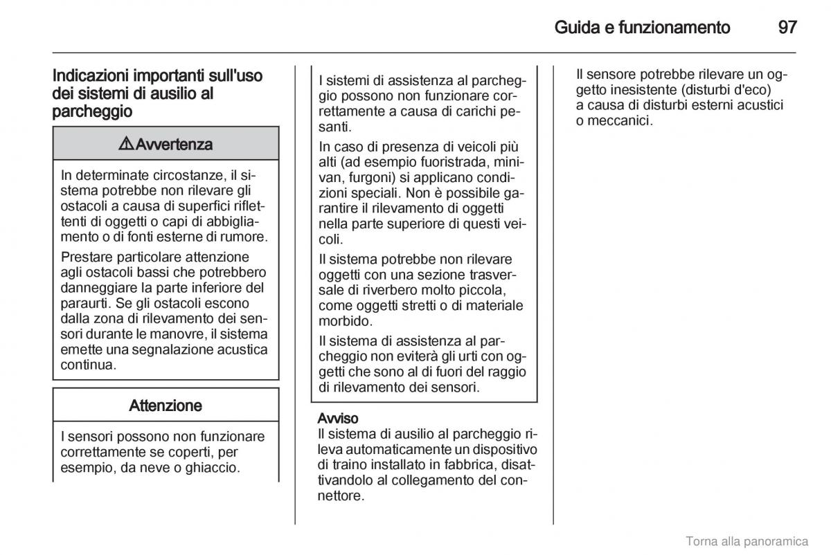 Opel Combo D manuale del proprietario / page 98