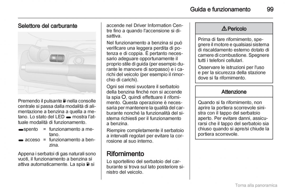 Opel Combo D manuale del proprietario / page 100