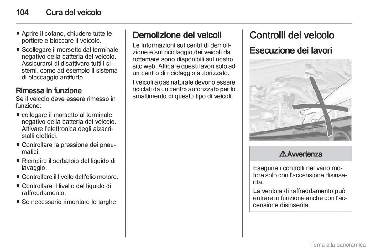 Opel Combo D manuale del proprietario / page 105