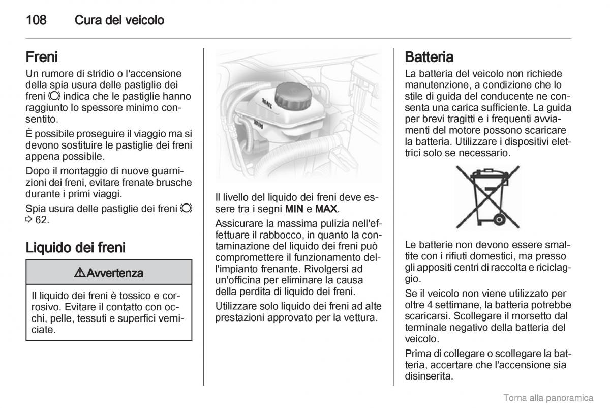 Opel Combo D manuale del proprietario / page 109