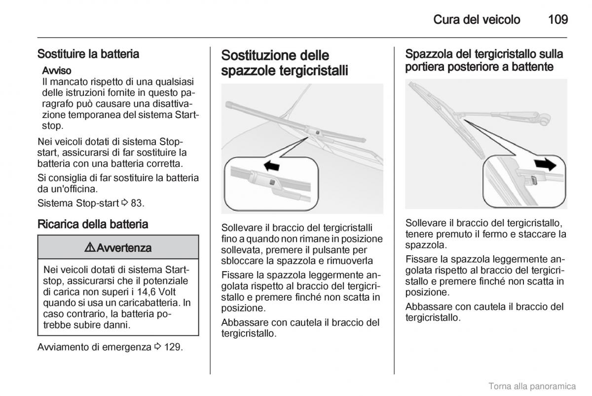 Opel Combo D manuale del proprietario / page 110