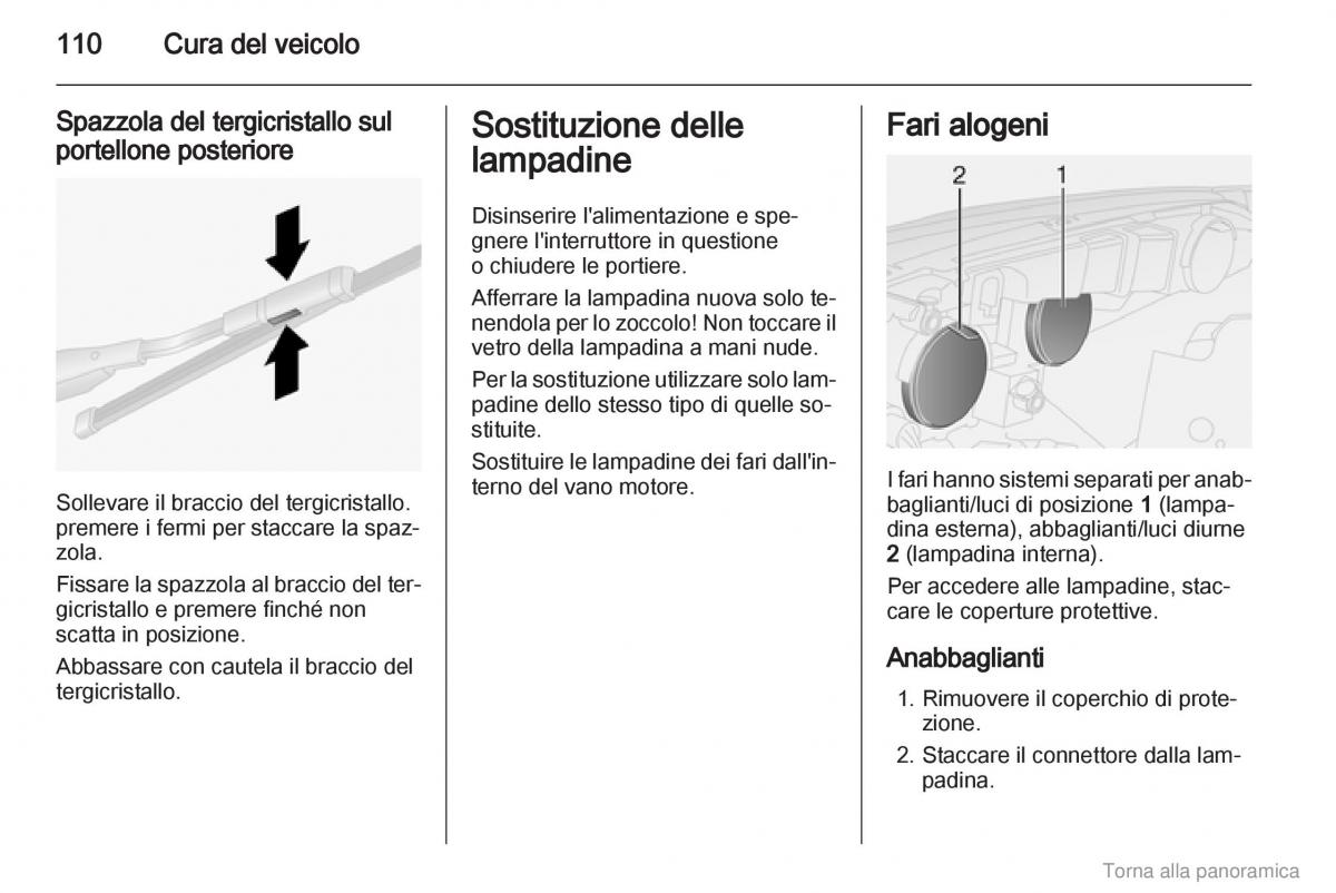 Opel Combo D manuale del proprietario / page 111