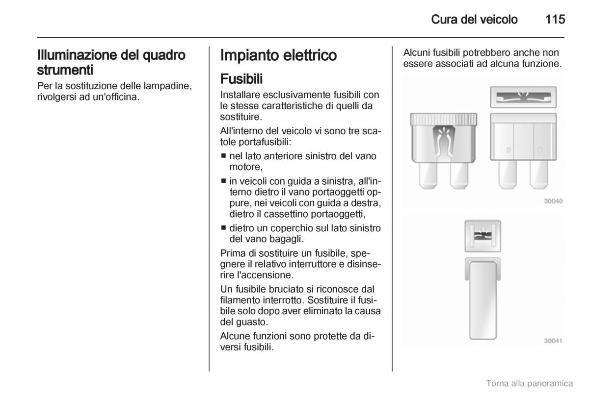 Opel Combo D manuale del proprietario / page 116