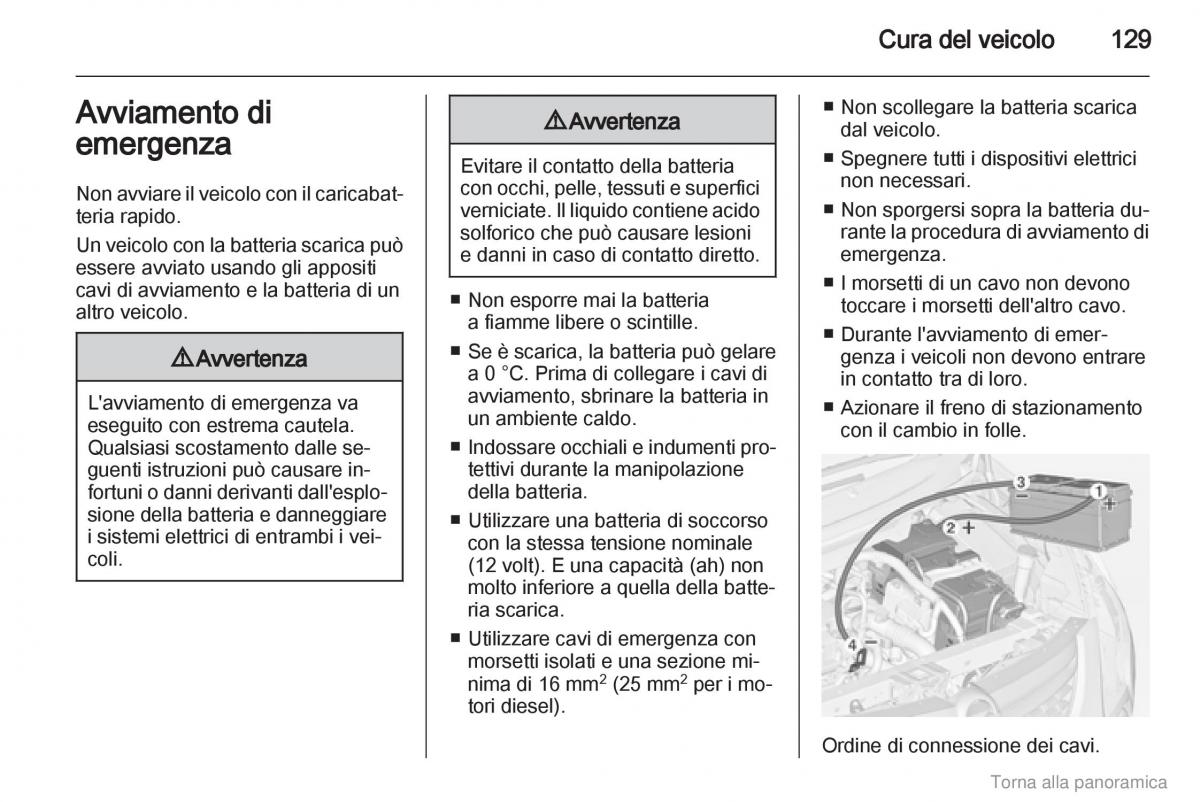 Opel Combo D manuale del proprietario / page 130