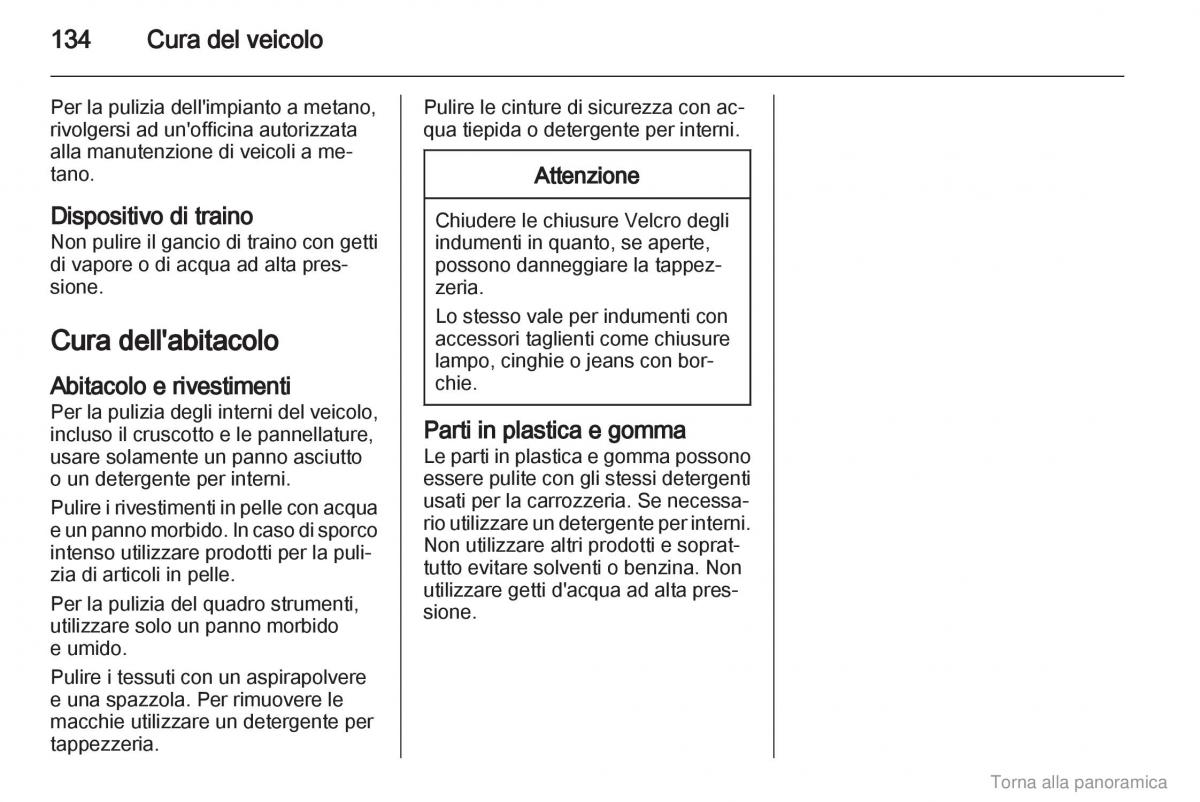 Opel Combo D manuale del proprietario / page 135