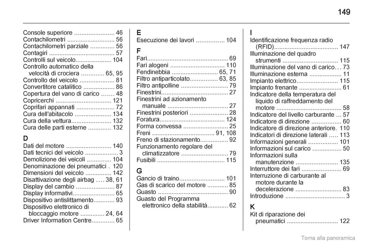 Opel Combo D manuale del proprietario / page 150