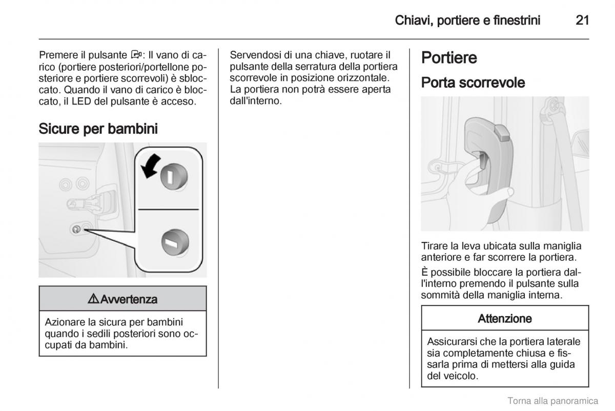 Opel Combo D manuale del proprietario / page 22