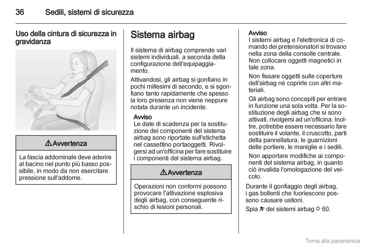 Opel Combo D manuale del proprietario / page 37