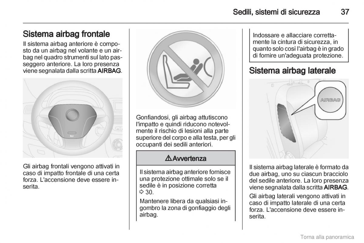 Opel Combo D manuale del proprietario / page 38