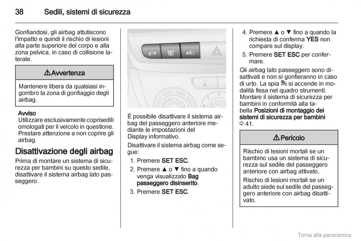 Opel Combo D manuale del proprietario / page 39