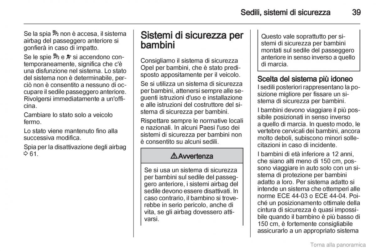 Opel Combo D manuale del proprietario / page 40