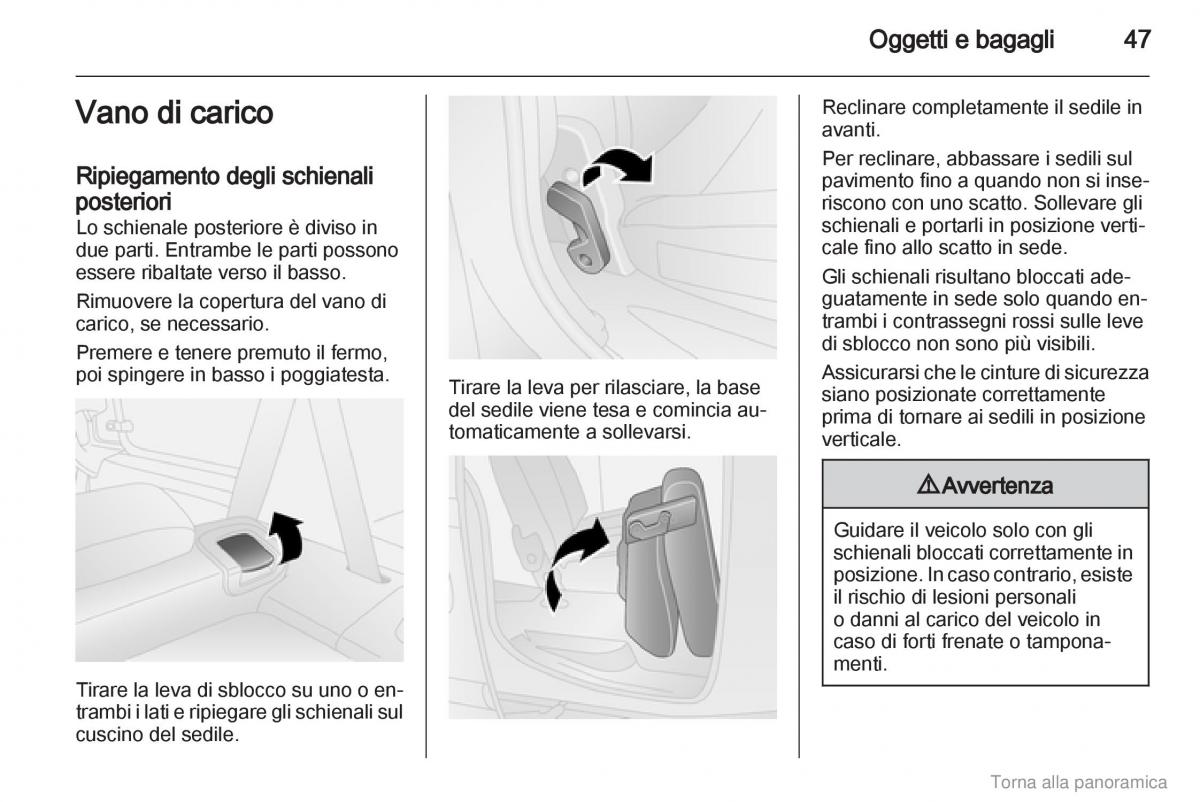 Opel Combo D manuale del proprietario / page 48