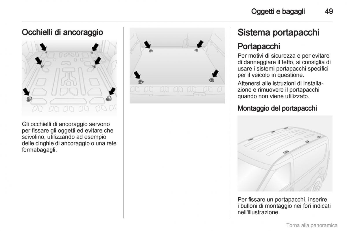 Opel Combo D manuale del proprietario / page 50