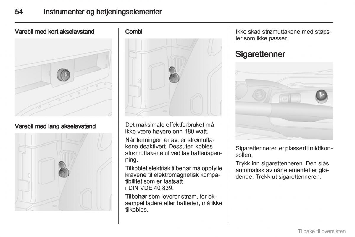 Opel Combo D bruksanvisningen / page 55