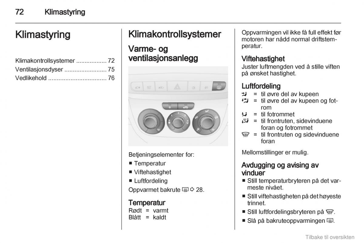 Opel Combo D bruksanvisningen / page 73