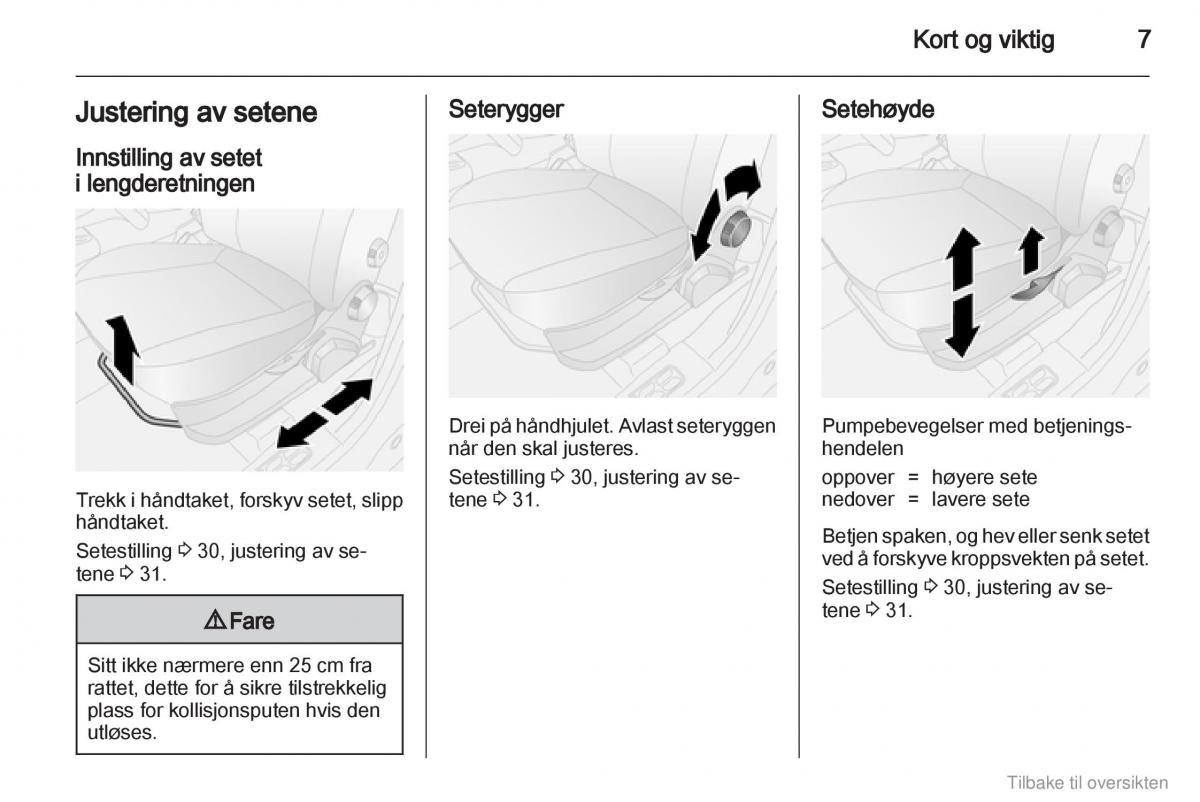 Opel Combo D bruksanvisningen / page 8