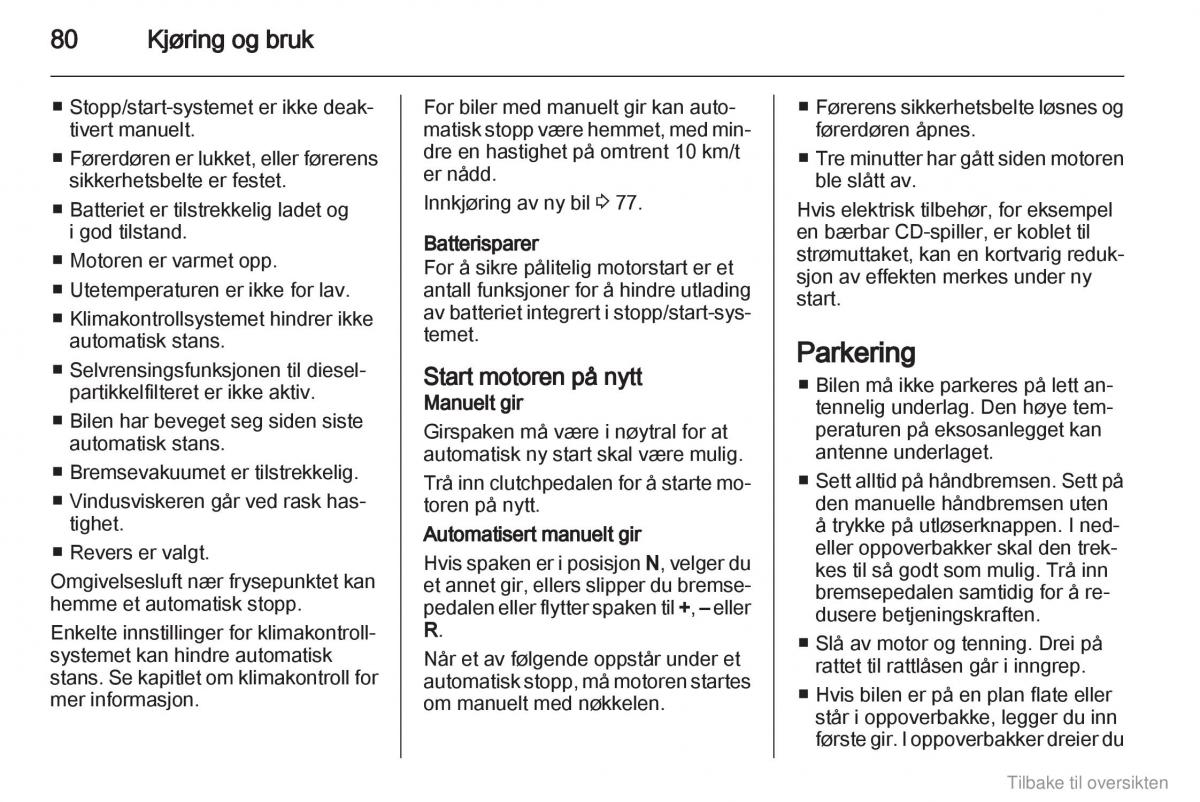 Opel Combo D bruksanvisningen / page 81