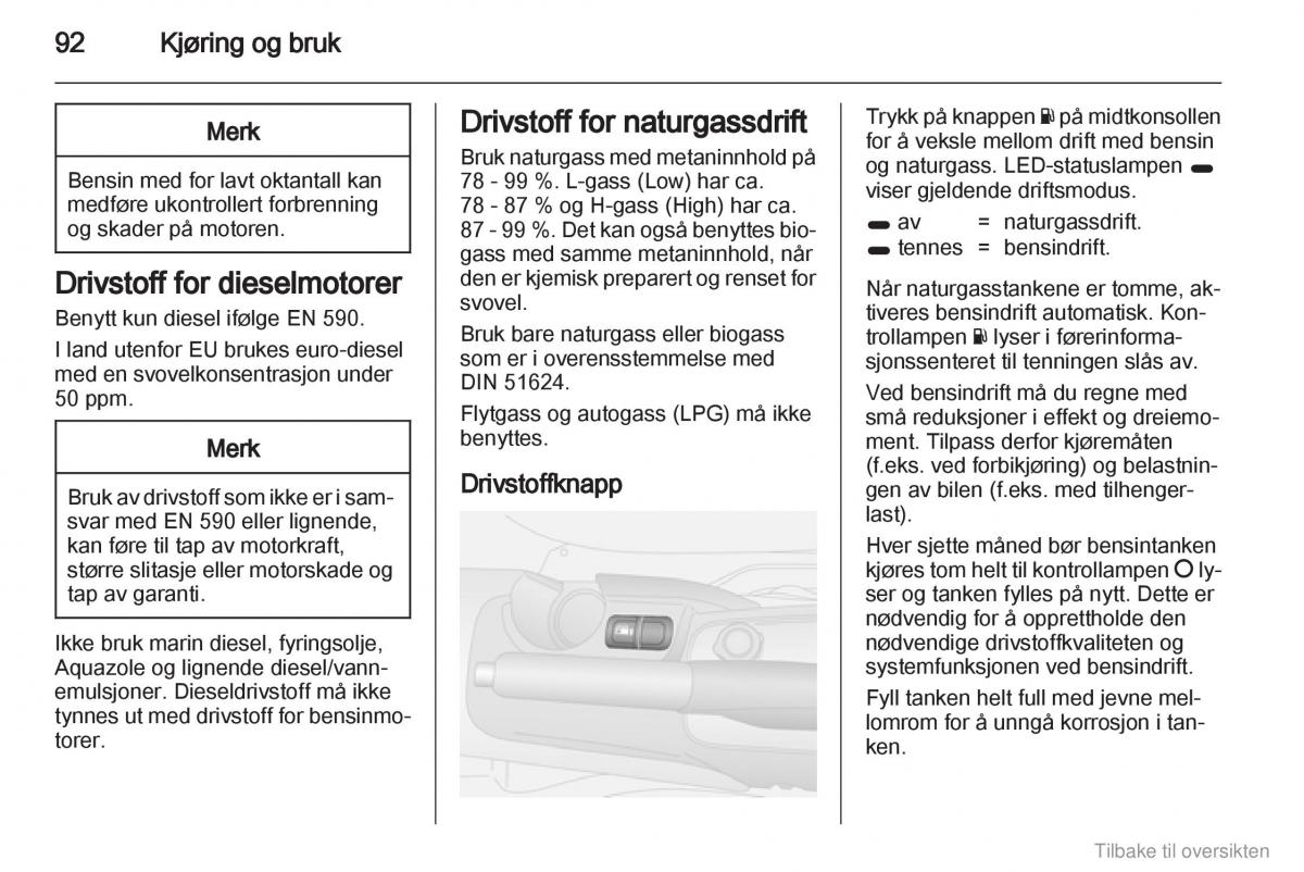 Opel Combo D bruksanvisningen / page 93