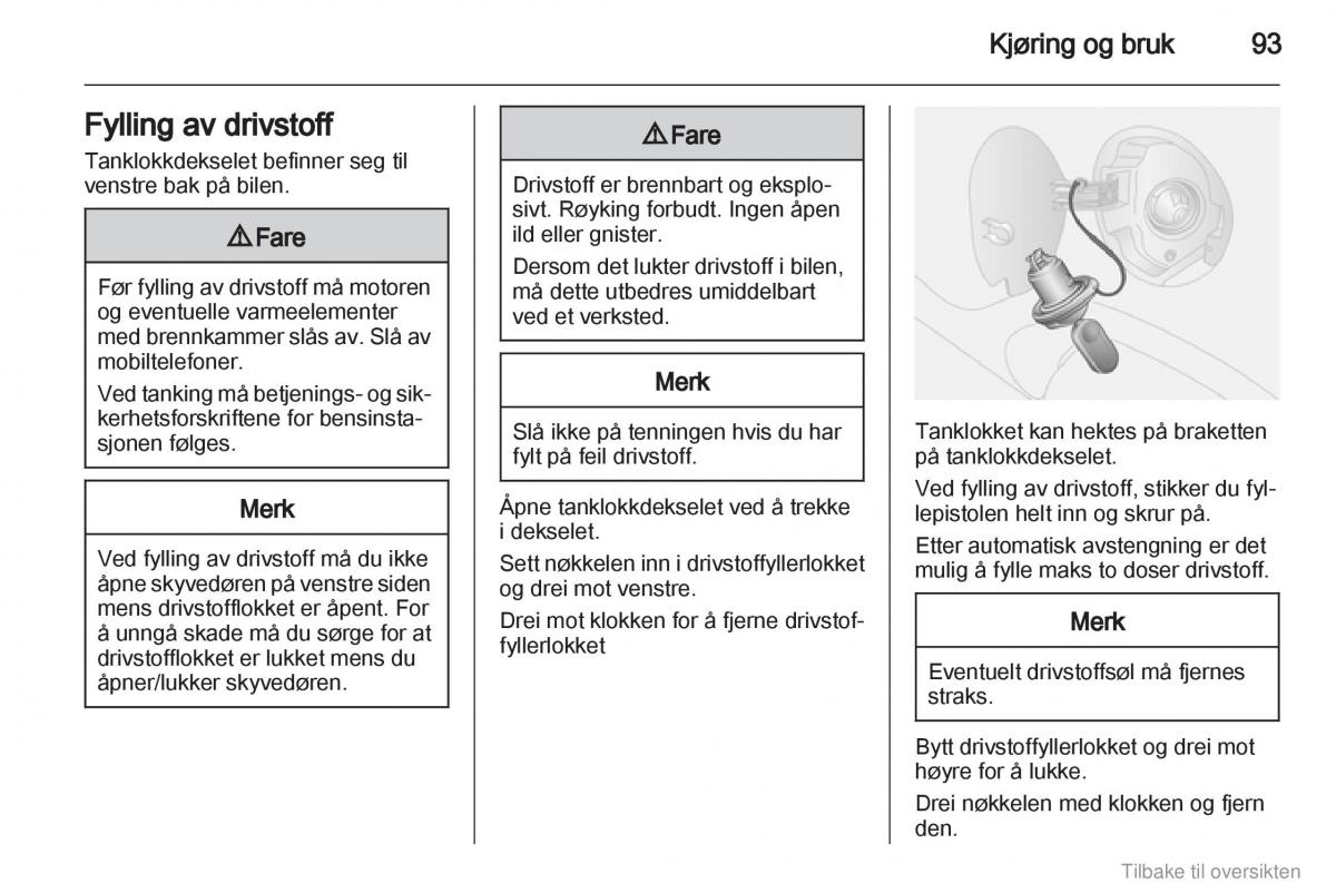 Opel Combo D bruksanvisningen / page 94