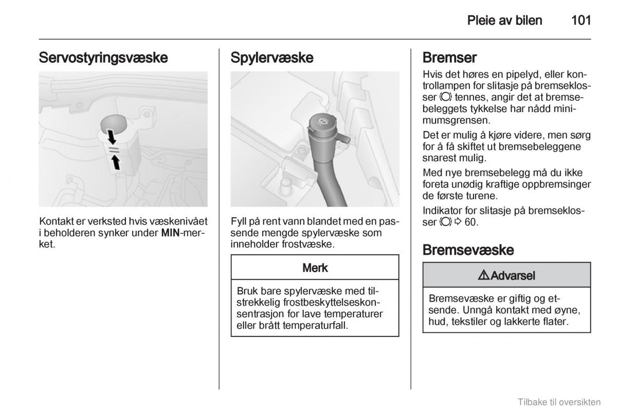 Opel Combo D bruksanvisningen / page 102