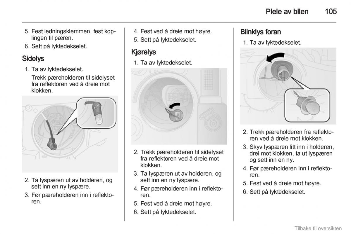 Opel Combo D bruksanvisningen / page 106