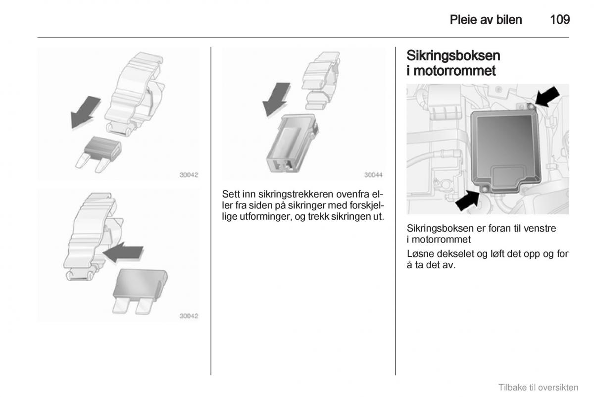 Opel Combo D bruksanvisningen / page 110