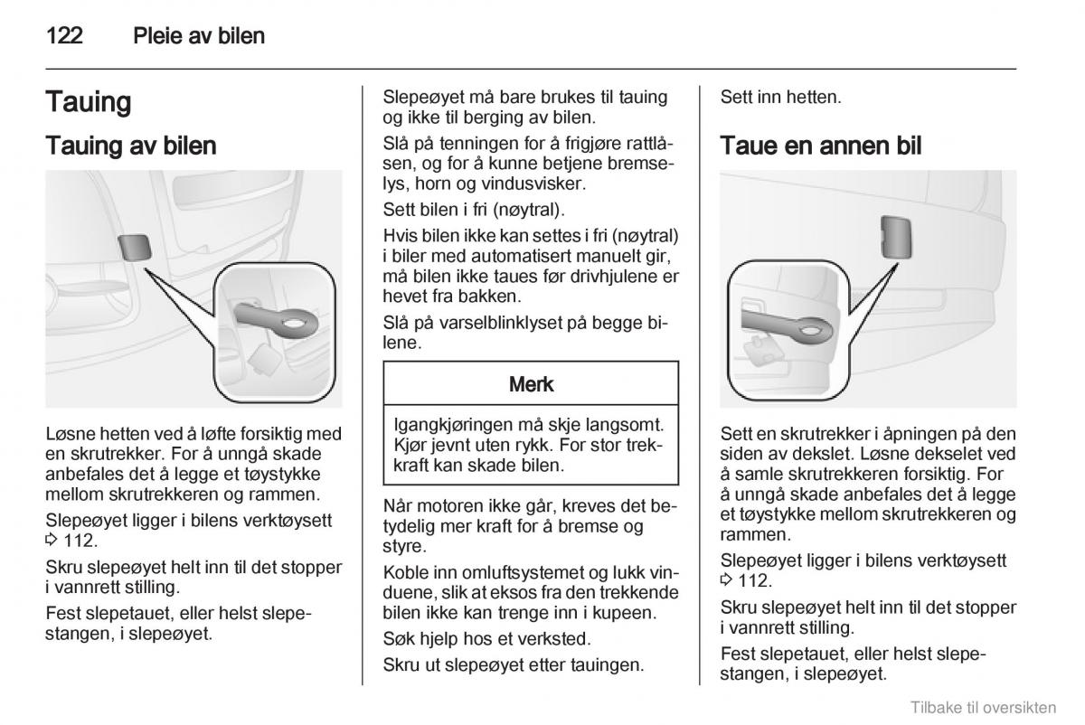 Opel Combo D bruksanvisningen / page 123