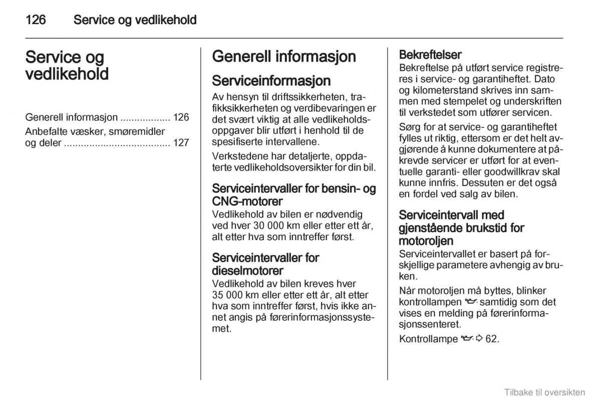 Opel Combo D bruksanvisningen / page 127