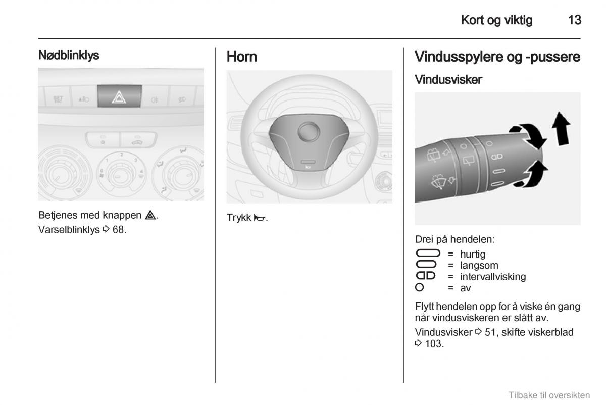 Opel Combo D bruksanvisningen / page 14